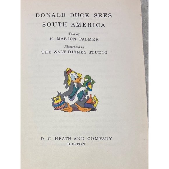 Donald Duck Sees South America Walt Disney Palmer 1945 Hardcover Storybook - Picture 5 of 13